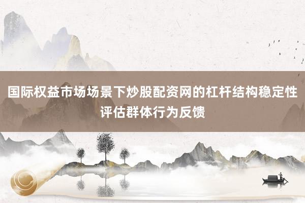 国际权益市场场景下炒股配资网的杠杆结构稳定性评估群体行为反馈